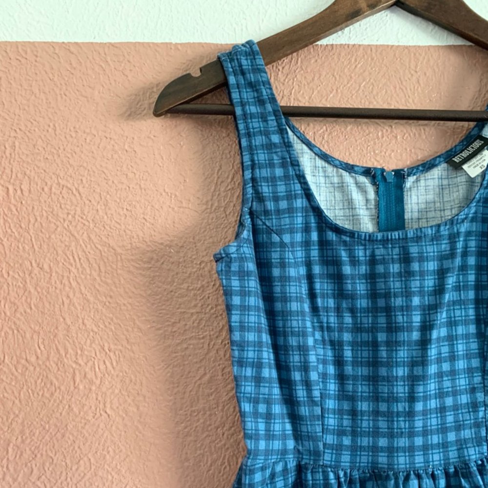Blue Plaid A-Line Dress From Modcloth